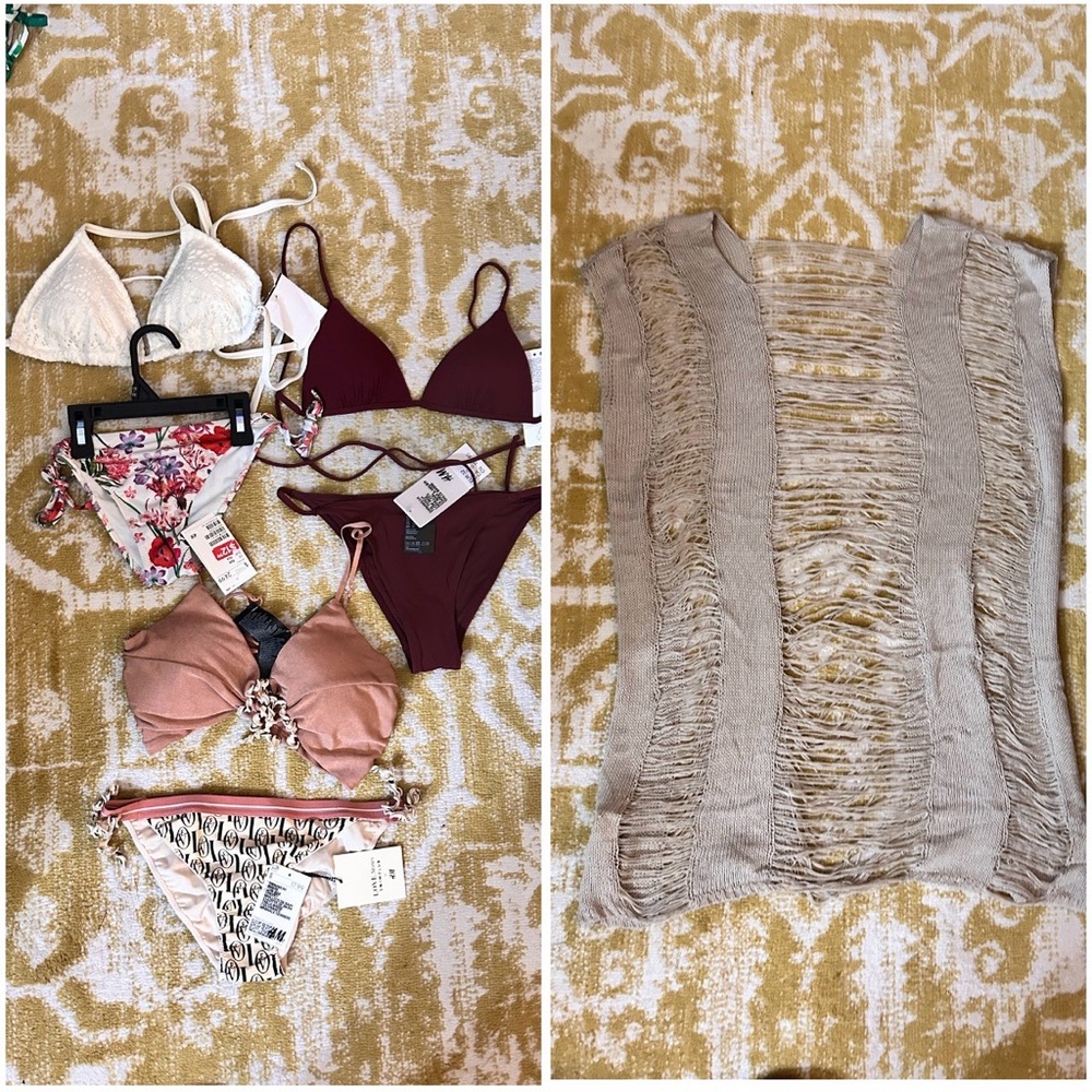 6 piece bikinis, cover-up & FREE GIFT